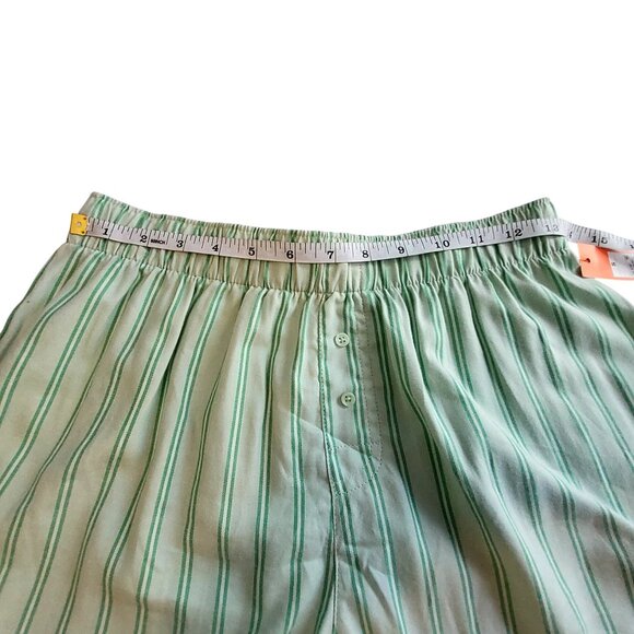 Colsie Womens Green Striped Sleep Shorts Elastic waistband for flexible fit S - Picture 5 of 9